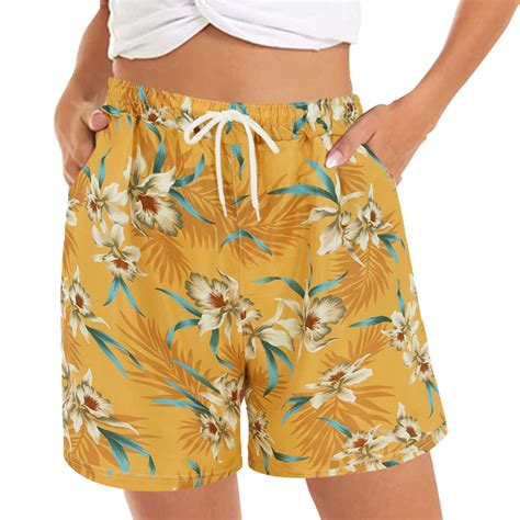 Shpwfbe Women Beach Shorts Casual Shorts Summer Comfy Beach Shorts ...