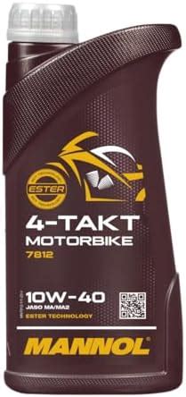 MANNOL 7812 (1L) 4-Takt Motorbike SAE 10W-40 API SL JASO MA/MA2 ...