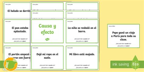 Tarjetas de trivial: Causa y efecto