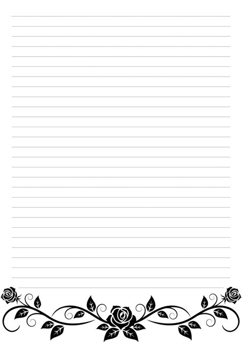 Free printable lined paper with blank border, Download Free printable ...