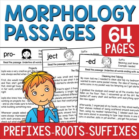 Morphology Reading Passages with Prefixes, Suffixes and Word Roots - 64 ...