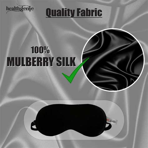 Healthgenie 100% Silk, Super Smooth Sleep Mask with Adjustable Strap ...