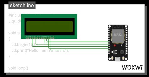 LCD Scrolling - Wokwi ESP32, STM32, Arduino Simulator
