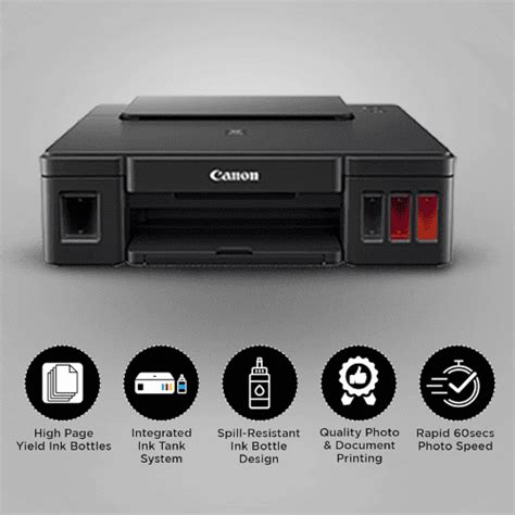 Canon G1010 Pixma Single Function Ink Tank Colour Printer with Print ...