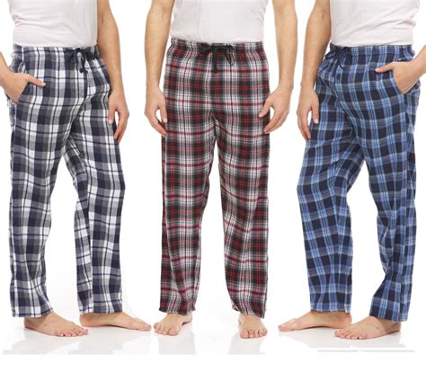DARESAY 3 Pack: Plaid Pajama Pants For Men – Mens Flannel Pajama Pants ...