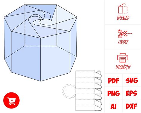Image result for Hexagonal Box Template