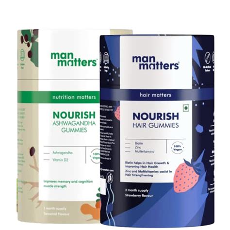 Man Matters Ashwagandha & Biotin Gummies For Men | 120 Gummies | With ...