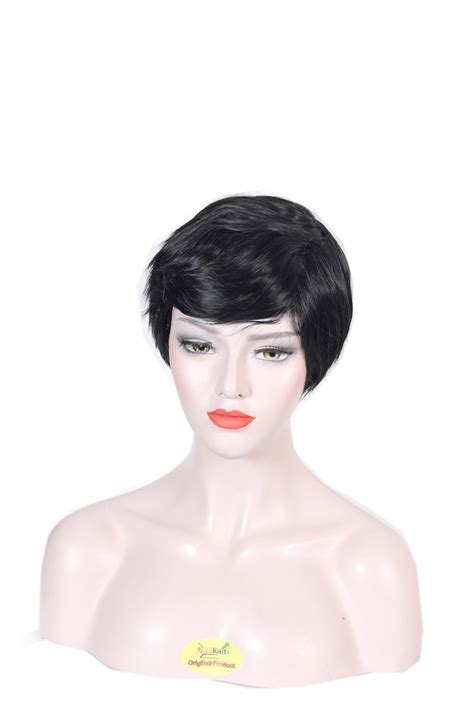 Ritzkart Bob Cut Women Hair Wig 10 Inch long Natural Black Color ...