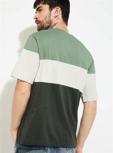 Buy URB_N Men Colourblocked T-shirt Online at just Rs. 399.0 ...