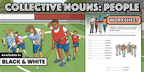 IP English – Collective Nouns: People–Activity Sheet (CAPS)
