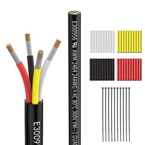 Snapklik.com : 24awg 0.2mm2 Electrical Wire 4 Core Extension Cable ...