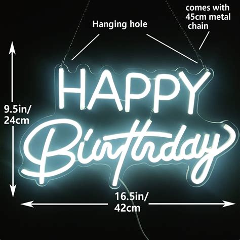 Cheunyar Led Happy Birthday Neon Sign Dimmable Happy Birthday India | Ubuy