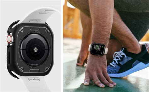 Spigen Rugged Armor for Apple Watch Series SE3 44mm Case, Series 9/8/7 ...