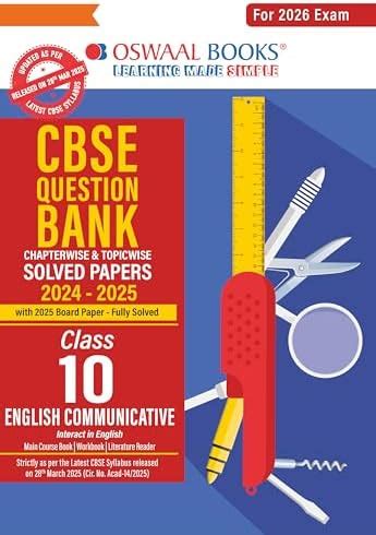 Oswaal CBSE Question Bank ENGLISH COMMUNICATIVE For Class 10 | Based On ...