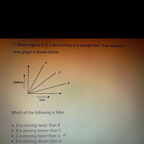 Which of the following is false A is moving faster than B is moving ...