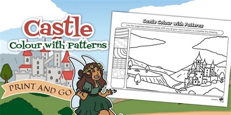 * NEW * Fairy-Tale Castle Colour with Patterns Activity