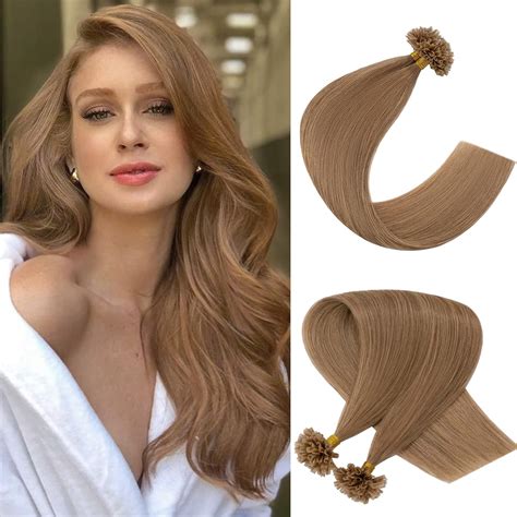 Amazon.com : SLEEKALON U Tip Hair Extensions Human Hair Keratin Utip ...
