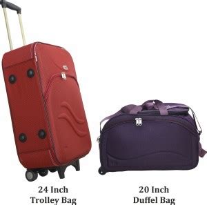 RS Print Trolley Bag Combo set of 2 | 24" cabin Trolley & Duffel 20 ...