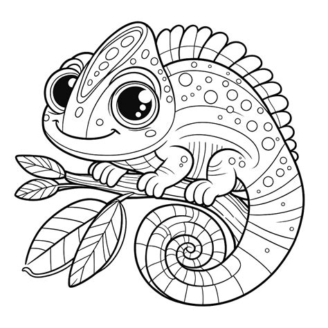 Chameleon Coloring Pages 5 - Coloring Pages Gem