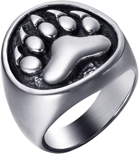 BAVAHA Men Stainless Steel Ring Norse Viking Bear India | Ubuy