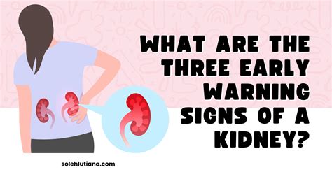 What are the 3 early warning signs of a kidney?