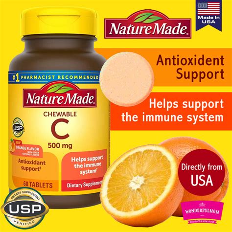 NATURE MADE - Vitamin C Chewable Tablets - Wonderfulmom.lk