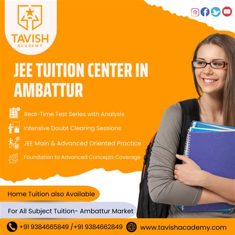 JEE Tuition Center in Ambattur - Crack IIT-JEE with Tavish Academy