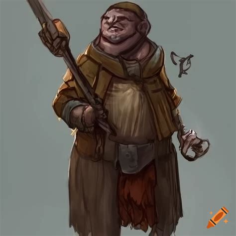 D&D character sketch of Sergeant Snickersnee commanding a team on Büttock Island on Craiyon