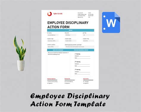 Image result for Employee Discipline Form Template