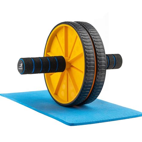 VFK by Xtrim Abs Wheel Roller With 6mm Knee Mat, Stainless Steel Rod ...