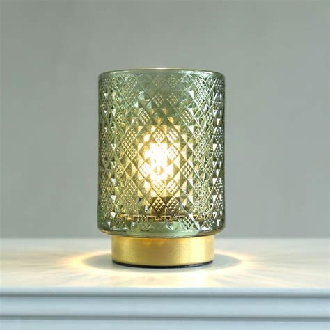 LUSHARBOR Battery Operated Lamp with Timer, Small Table Lamp with LED ...