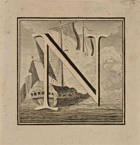 Luigi Vanvitelli - Letter of the Alphabet N - Etching by Luigi ...