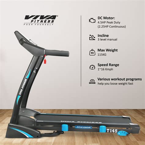 Viva Fitness T-145 DC Motorized Treadmill | Viva-fitness-in