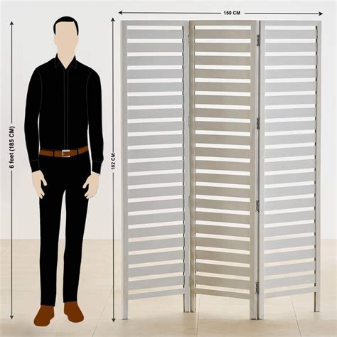 Buy Polaris Mango Wood Folding Room Divider - White from Home Centre at ...