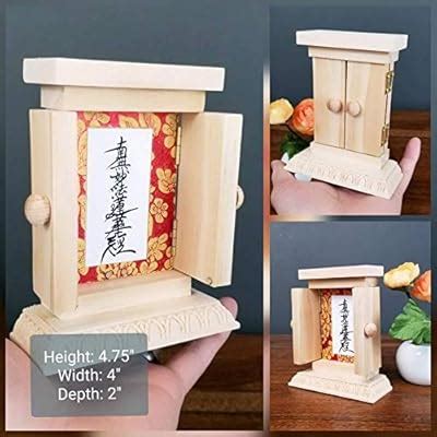 ShrineSpace Portable Mini Butsudan with Nichiren Shu Buddhist India | Ubuy