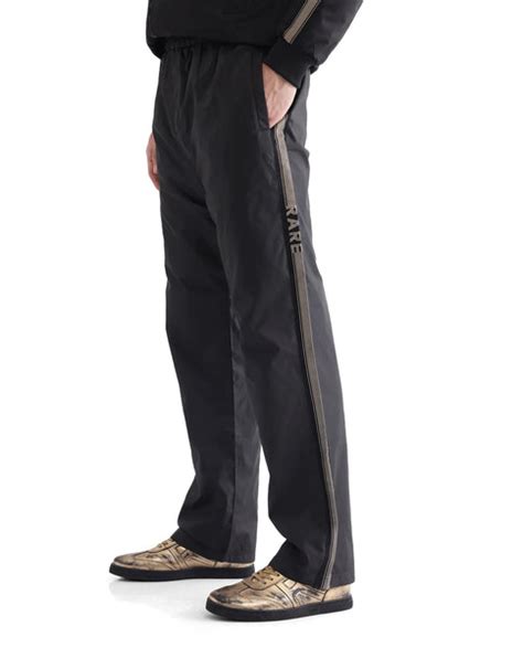 Rare Rabbit Men's Ghana-B Black Cotton Plain Regular Fit Track Pant