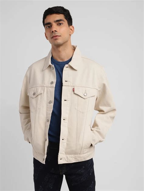 Men's Solid Off White Spread Collar Jacket – Levis India Store