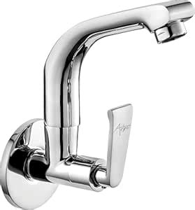 ARBO RL-1508 Sink Cock With Swivel Spout Wall Mounted (Chrome Finish ...