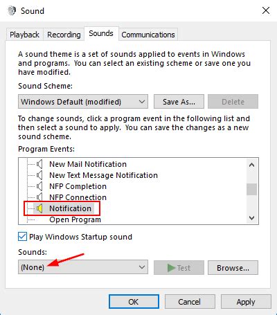 Notification Sound Settings Windows 1.0 的图像结果