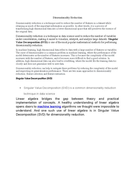 Dimensionality Reduction - Dimensionality Reduction Dimensionality ...