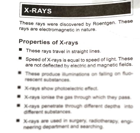SOLUTION: Properties of x rays 2 - Studypool