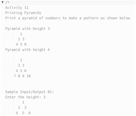 Print the Pyramid of Numbers Using for Loops 的图像结果