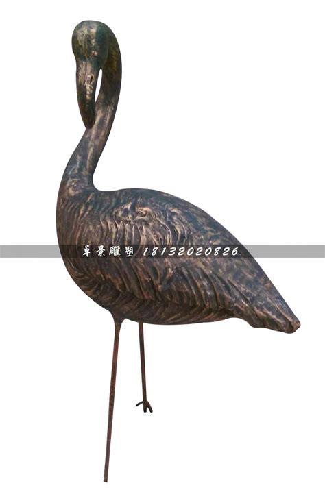 玻璃钢丹顶鹤，仿铜动物雕塑_河北卓景雕塑公司