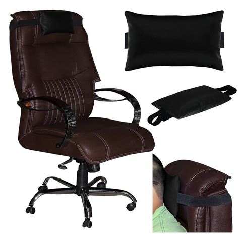 Acm Leather Cushion Pillow Head & Neck Rest Compatible with High Back ...