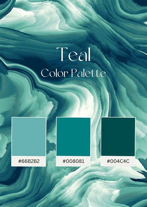 Teal Color Palette: Shades of Blue and Green