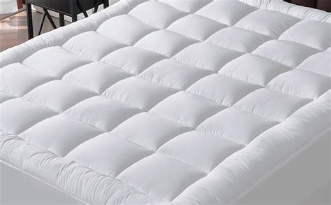 Buy Linenovation 1000GSM Hollow Fibre Mattress Padding/Topper White for ...