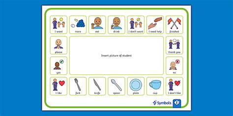 Twinkl Symbols: Lunchtime AAC Mat