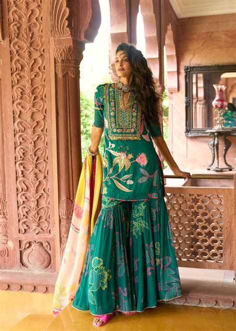 Buy Luxury Indian Gharara Suit for Wedding | RajiRamniq – Raji Ramniq
