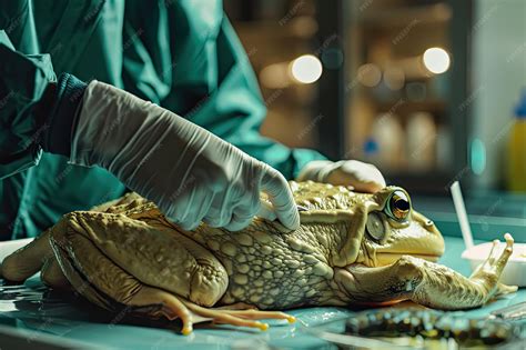 Student Dissecting a Frog in Biology Class Illustrating Anatomy ...