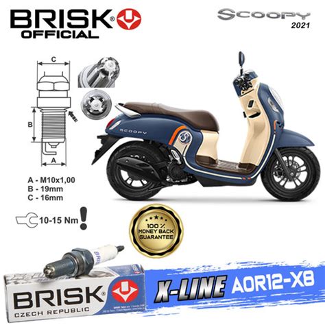 Jual Busi Motor Brisk Premium Xline Tipe - AOR12-X8 Scoopy 2021 ...